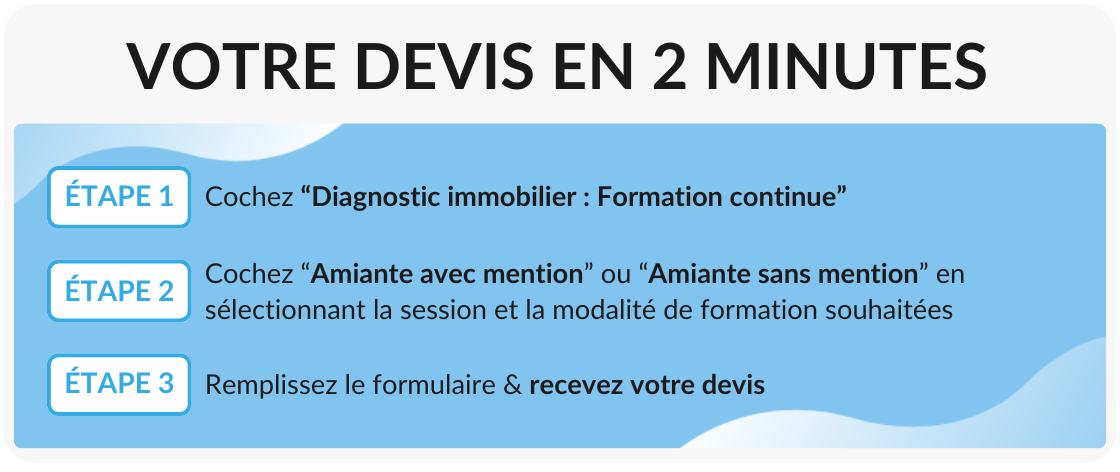Devis formation conitnue amiante avec et sans mention
