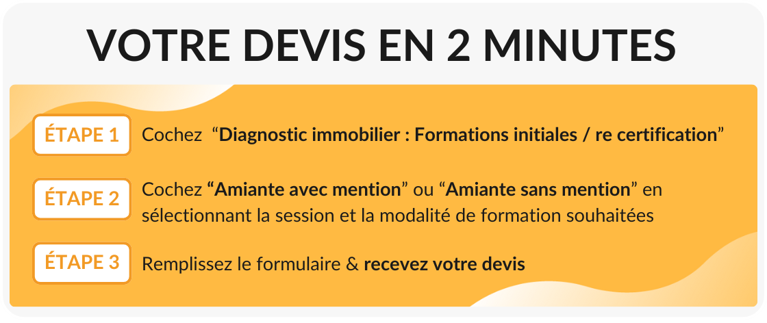 Devis formation initiale amiante avec et sans mention